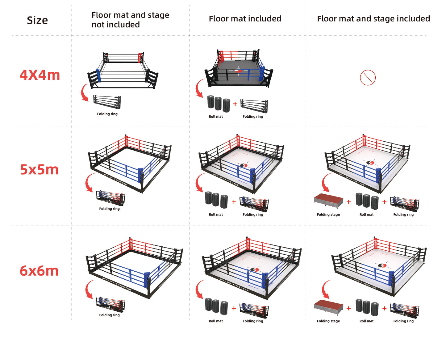 Foldable Boxing Ring – Customizable MMA & Boxing Training Ring