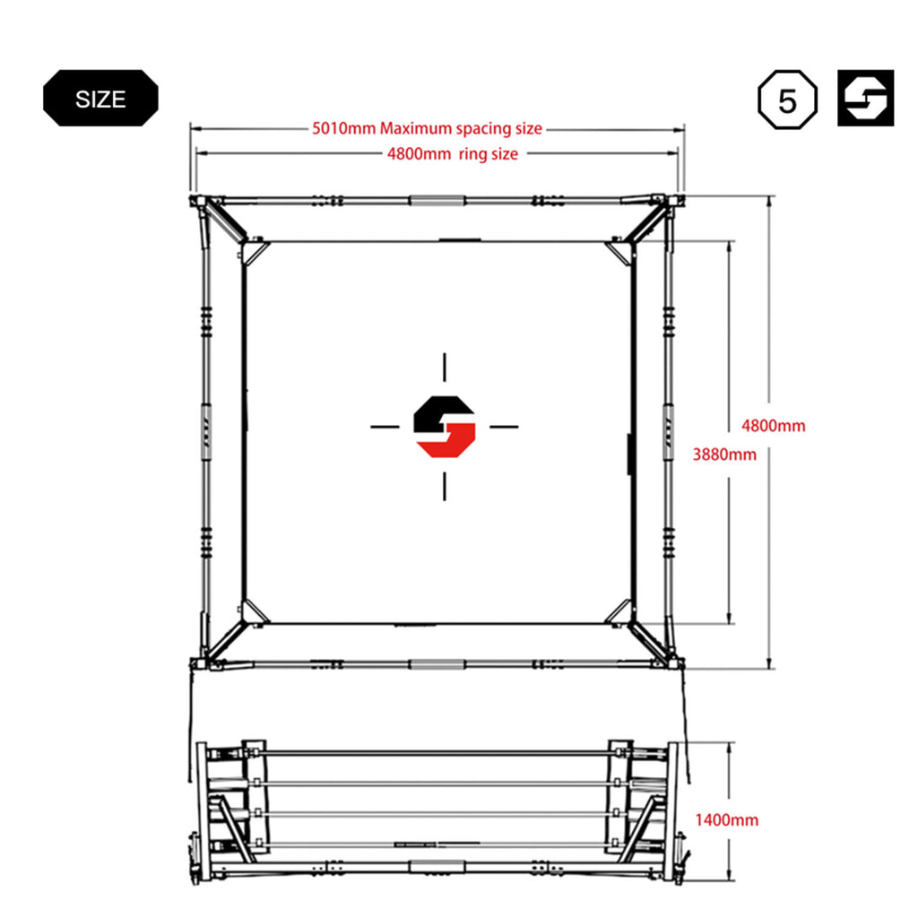 Foldable Boxing Ring – Customizable MMA & Boxing Training Ring