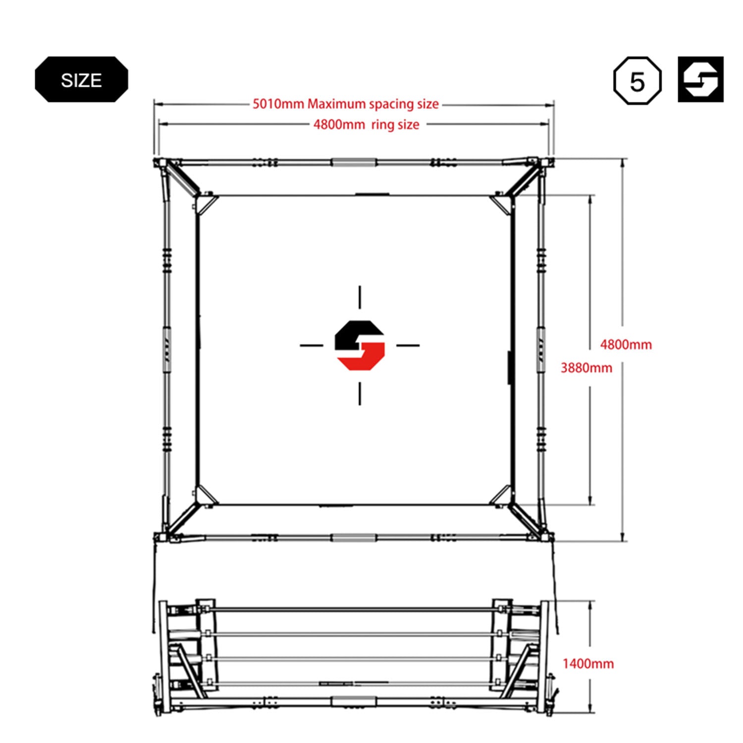 Foldable Boxing Ring – Customizable MMA & Boxing Training Ring