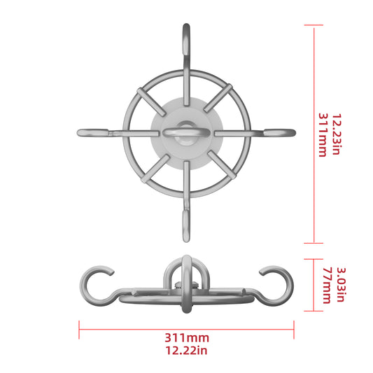 SEEDOO Punching Heavy Bag Hanger Wall Ceiling Mount Hook 360° Rotation Stainless Steel Beam Holder (600 LBS Capacity)