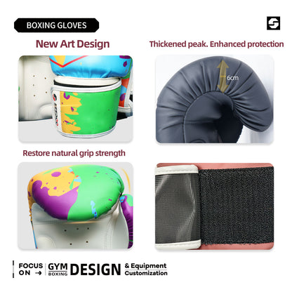 SEEDOO Boxing Gloves for Adults Training for Judo, Muay Thai, Kickboxing, 5-Layer Shock Absorption