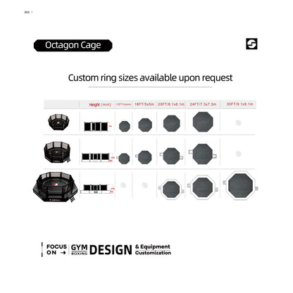 MMA professional boxing event octagon cage