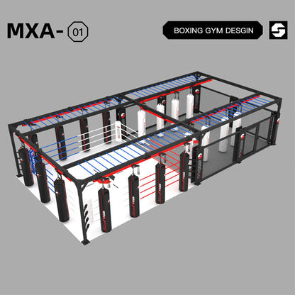 Wrestling Gym Design Fitness Fitness Studio Overall Solution Design Customization, Boxing Club Equipment Customization